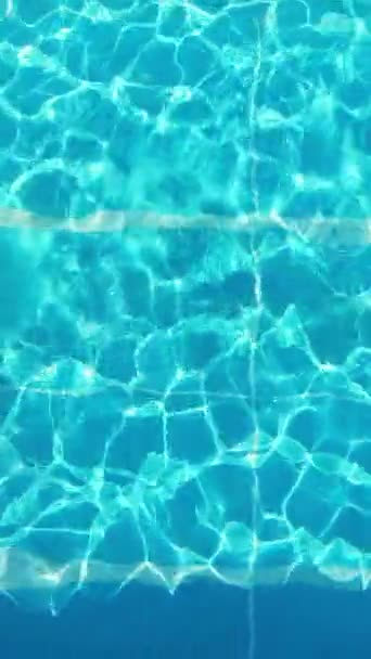 Junge Frau Genießt Sommer Das Schwimmen Kühlen Nass Eines Pools — Stockvideo