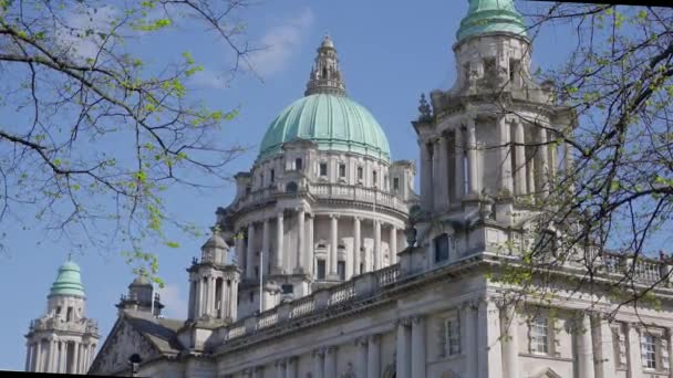 Belfast City Hall Centro Cidade Irlanda Viagens Viagens — Vídeo de Stock