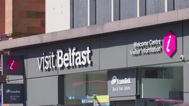 Visitor Information Center Nel Centro Della Città Belfast Belfast Regno — Video Stock