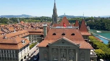 Casino in the city of Bern in Switzerland from above - the capital city