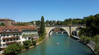 River Aare in the city of Bern Switzerland - view from above