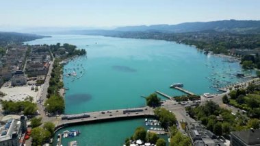 Lake Zurich in Switzerland from above - aerial view