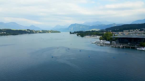View Lake Lucerne Switzerland — 图库视频影像