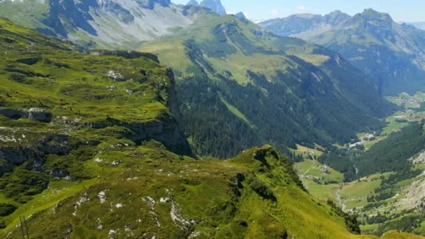 Klausen Pass Mountain Road Switzerland View — ストック動画