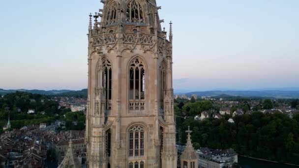 Bern Minster Cathedral Capital Switzerland — Vídeo de Stock