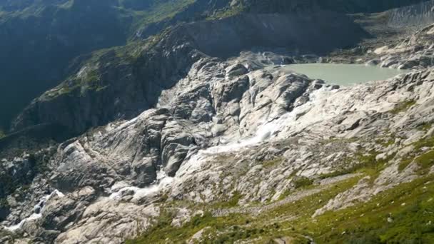 Glacier Top Furka Grimsel Pass Switzerland — Vídeos de Stock