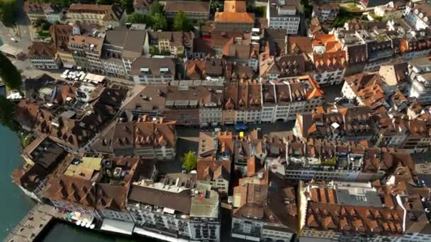 City Lucerne Switzerland Aerial View — 图库视频影像