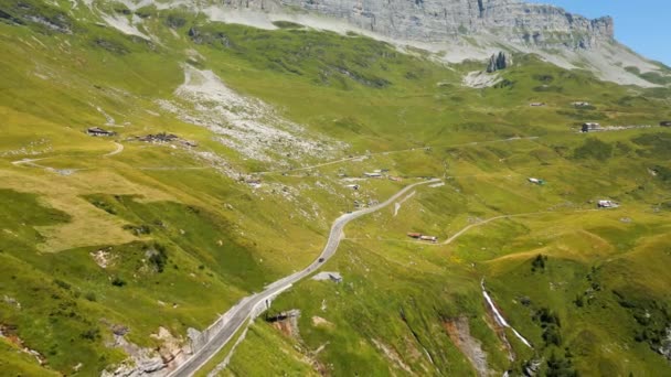 Klausen Pass Mountain Road Switzerland View — ストック動画