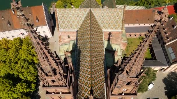 Basel Cathedral Minster City Basel Switzerland — Video