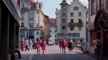 Bridge in the city centre of Lucerne - LUCERNE, SWITZERLAND - JULY 14, 2022