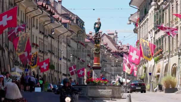 Main Street Old Town Bern Bern Switzerland July 2022 — ストック動画