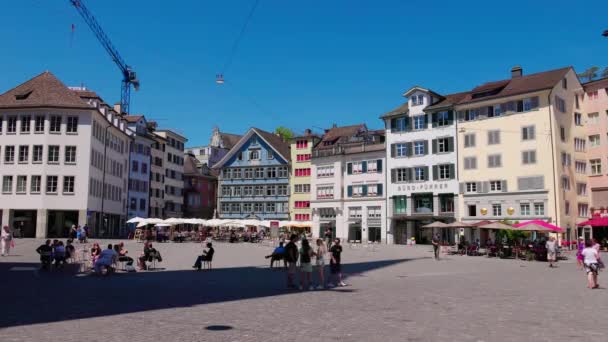Munster Square Historic District Zurich Zurich Switzerland July 2022 — Αρχείο Βίντεο