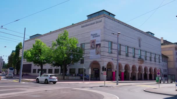 Museum Van Kunst Bazel Het Centrum Van Stad Basel Zwitserland — Stockvideo