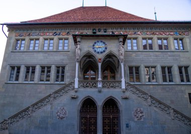 Akşamları Bern Belediyesi - seyahat fotoğrafçılığı