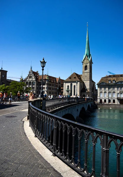 Bridge Limmat Zurich Zurich Switzerland Europe July 2022 — Photo