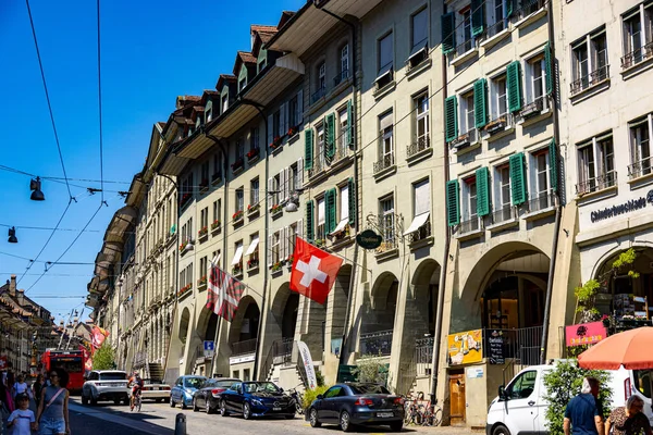 Main Street Old Town Bern Bern Switzerland Europe July 2022 — Fotografia de Stock