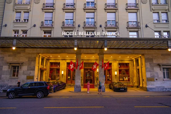 Famous Exclusive Star Hotel Bellevue Palace Bern Bern Switzerland Europe — стоковое фото