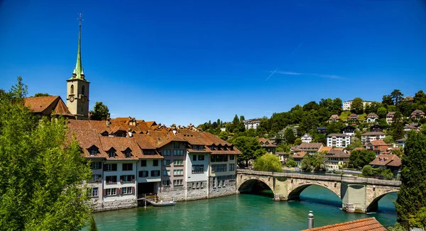 Bern Sviçre Deki Aare Nehri Üzerindeki Köprüler Seyahat Fotoğrafçılığı — Stok fotoğraf