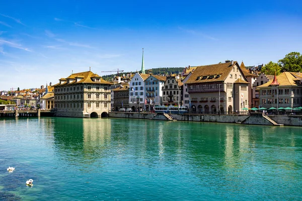 River Limmat City Zurich Switzerland Travel Photography — Photo