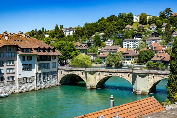 River Aare City Bern Capital Switzerland Travel Photography — стоковое фото