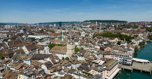Stadt Zürich Der Schweiz Von Oben Luftaufnahme — Stockfoto