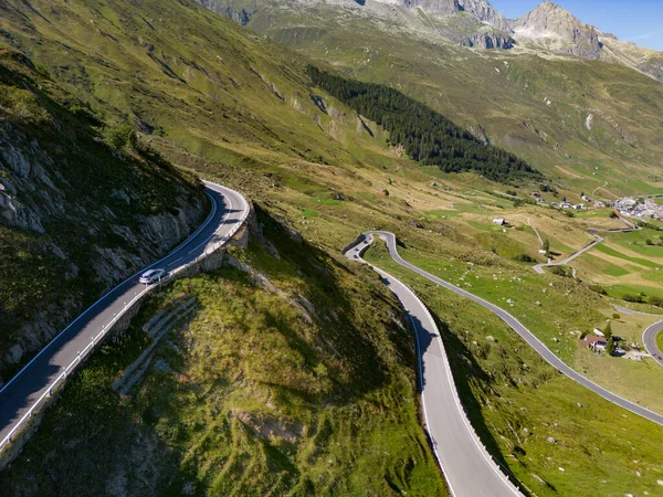 Furka Pass Mountain Road Switzerland — Stock Fotó
