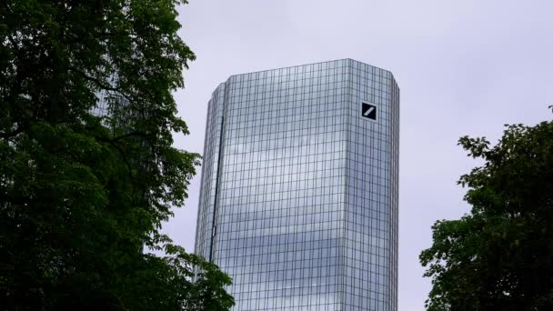 Deutsche Bank Financial District City Frankfurt Frankfurt Main Germany July — 비디오