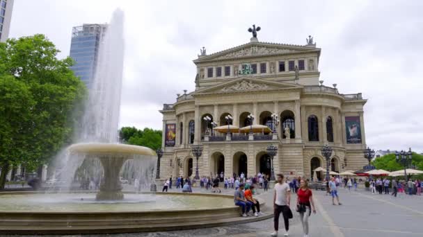 Frankfurt Opera Original Old Opera House City Frankfurt Main Germany — 图库视频影像