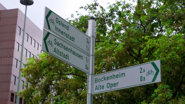 Direction Signs City Frankfurt Frankfurt Main Germany July 2022 — 비디오