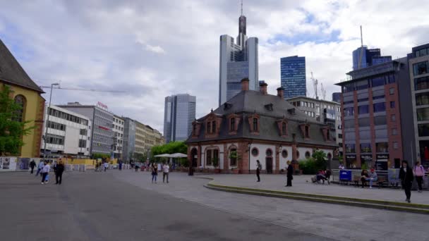 Famous Building City Center Frankfurt Called Hauptwache Frankfurt Main Germany — Stok video