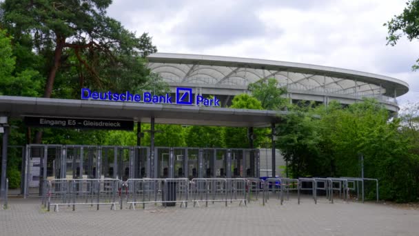 Famous Stadium Frankfurt Called Deutsche Bank Park Frankfurt Main Germany — стокове відео