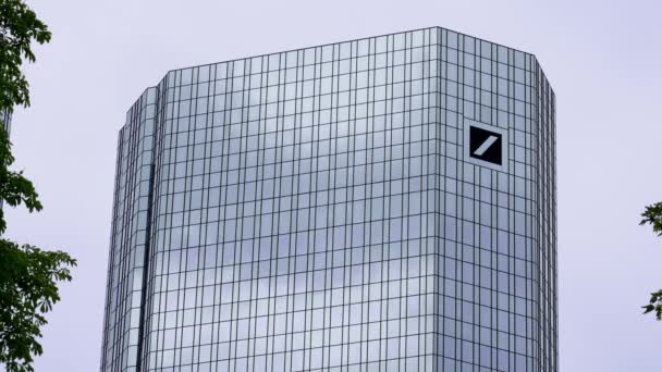 Deutsche Bank Financial District City Frankfurt Frankfurt Main Germany July — Wideo stockowe