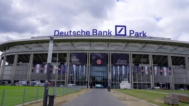 Famous Stadium Frankfurt Called Deutsche Bank Park Frankfurt Main Germany — стоковое видео