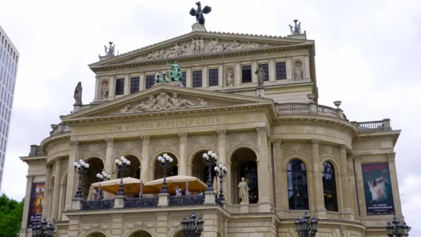 Frankfurt Opera Original Old Opera House City Frankfurt Main Germany — Vídeo de stock