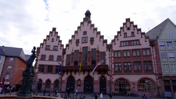 Famous Roemer Town Hall Historic District Old Town Frankfurt Frankfurt — 비디오