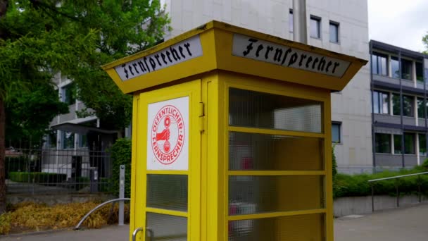 Old Phone Booth City Frankfurt Frankfurt Main Germany July 2022 — Stockvideo
