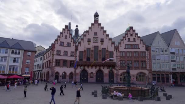 Historic District Roemer City Hall Old Town Frankfurt Frankfurt Main — Stockvideo