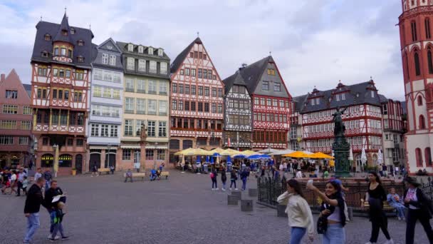 Tarih Bölgesi Frankfurt Eski Kenti Frankfurt Main Almanya Temmuz 2022 — Stok video