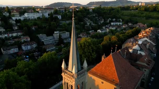 Peter Pauls Church Bern Switzerland Travel Photography — стокове відео