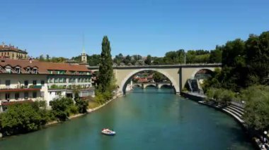 City of Bern in Switzerland from above - the capital city aerial view - travel photography