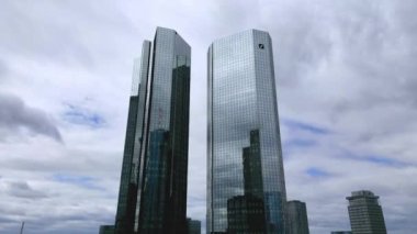Deutsche Bank Towers in Frankfurt . the headquarter - CITY OF FRANKFURT, GERMANY - JULY 10, 2022