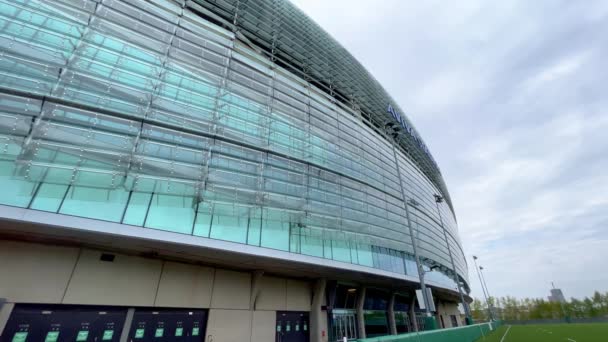 Famous Aviva Stadium Dublin Aerial View Dublin Ireland April 2022 — ストック動画