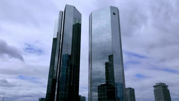 Deutsche Bank World Headquarter Frankfurt Germany City Frankfurt Germany July — Wideo stockowe