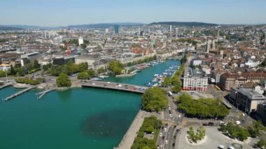 City of Zurich in Switzerland from above - aerial view - travel photography