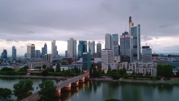 Panoramic View City Frankfurt Germany City Frankfurt Germany July 2022 — Video Stock