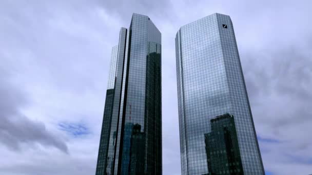 Deutsche Bank World Headquarter Frankfurt Germany City Frankfurt Germany July — Vídeo de Stock