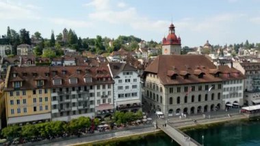 City of Lucerne in Switzerland from above - aerial view - travel photography