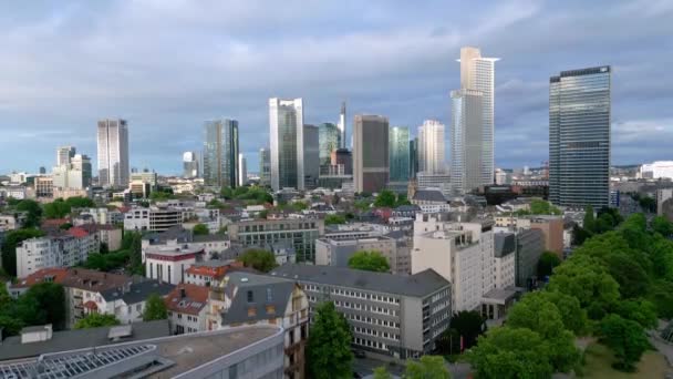 Beautiful Aerial Establishment Shot City Frankfurt Germany Travel Photography — Video