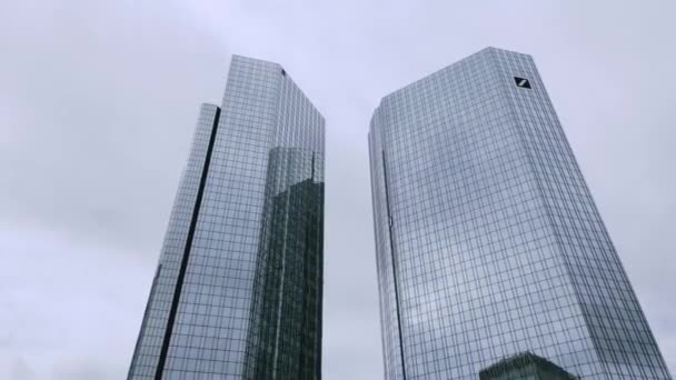 Wereldhoofdkantoor Deutsche Bank Frankfurt Duitsland Frankfurt Duitsland Juli 2022 — Stockvideo