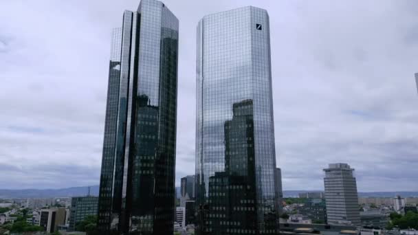 Deutsche Bank Towers Frankfurt Headquarter City Frankfurt Germany July 2022 — 图库视频影像